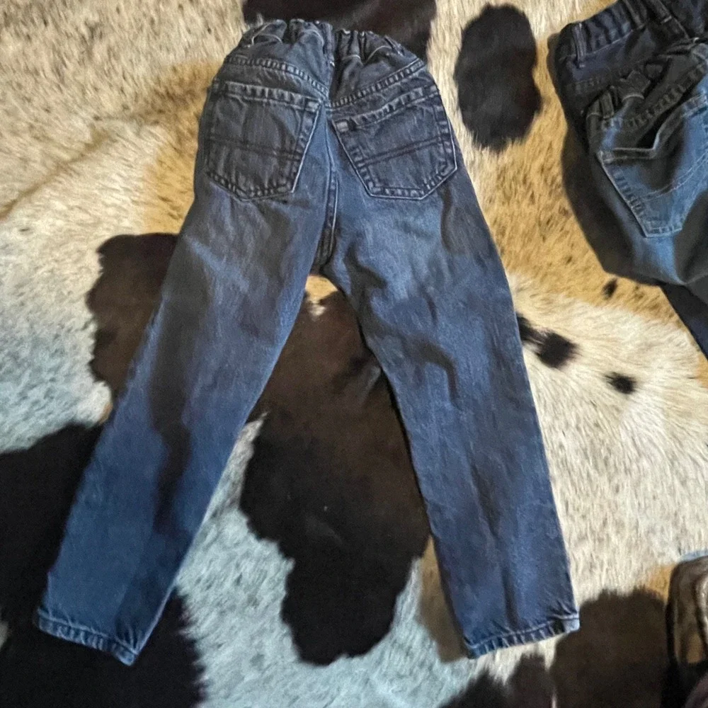 The Childrens Place Kids Skinny Jeans Bundle 3 Pairs Blue Black Sz 5T Adjustable